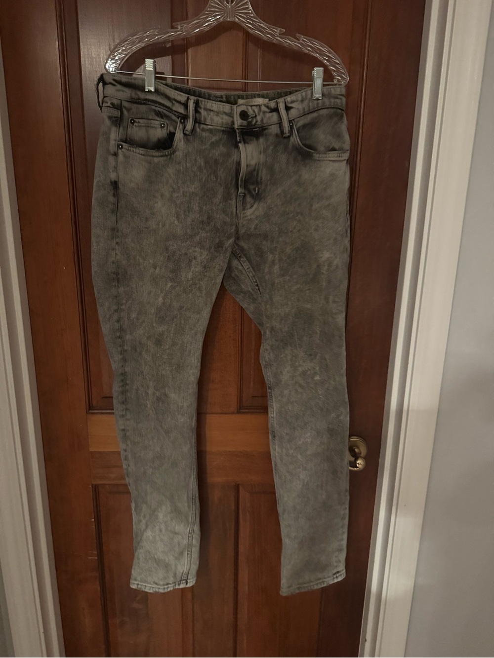 All Saints Gray Straight Jeans Classic Style
